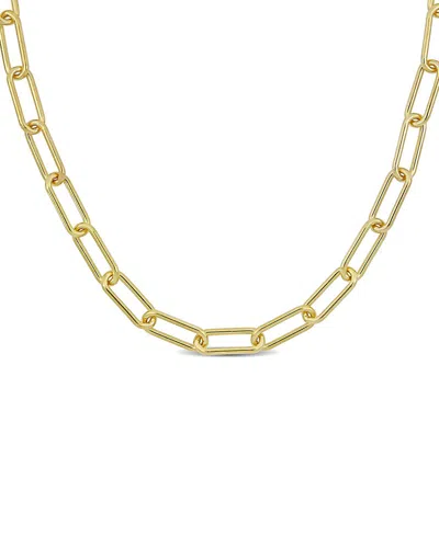 Italian Silver Paperclip Chain Necklace