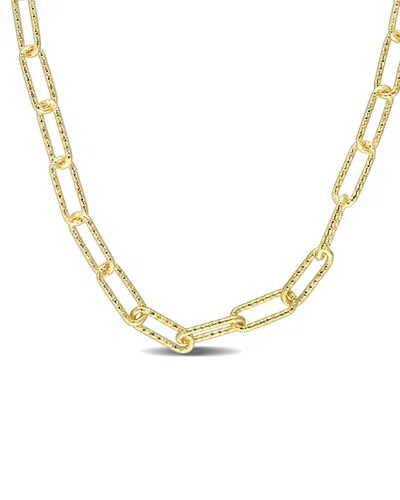 Italian Silver Paperclip Chain Necklace