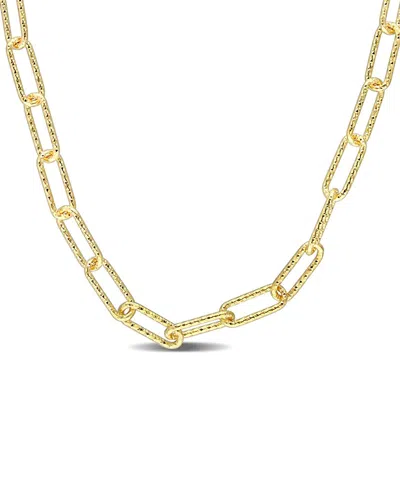 Italian Silver Paperclip Chain Necklace