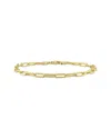 Italian Silver Polished Paperclip Chain Bracelet