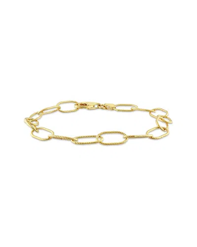 Italian Silver Twisted Rolo Chain Bracelet