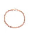 Italian Silver Curb Link Chain Bracelet