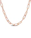 Italian Silver Paperclip Chain Necklace