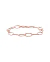 Italian Silver Twisted Rolo Chain Bracelet