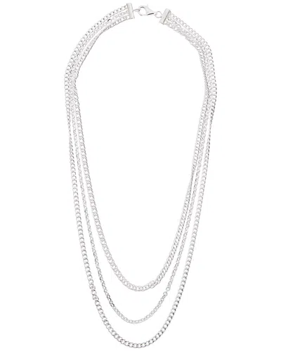 ITALIAN SILVER ITALIAN SILVER 3-LAYER MULTILINK NECKLACE