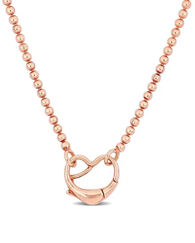 Italian Silver Ball Link Necklace In Gold