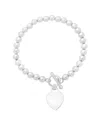 Italian Silver Bead Toggle Bracelet