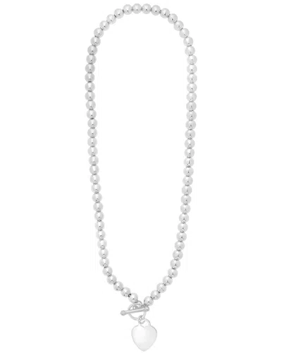 ITALIAN SILVER ITALIAN SILVER BEAD TOGGLE NECKLACE