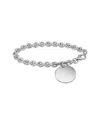 Italian Silver Chain Link Bracelet In Silver