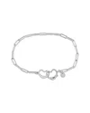 Italian Silver Chain Link Paperclip Bracelet