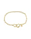 Italian Silver Chain Link Paperclip Bracelet