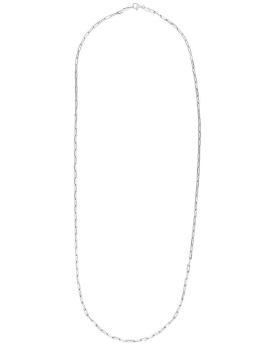 Italian Silver Chain Necklace In Metallic