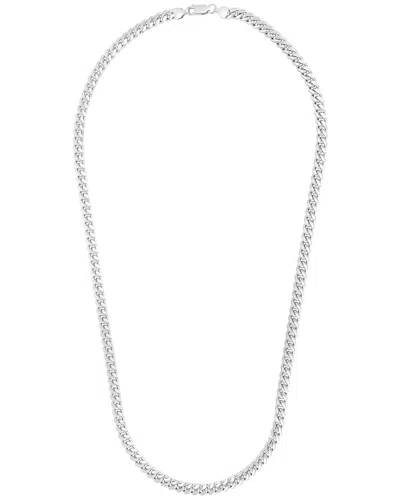Italian Silver Chain Necklace In Metallic
