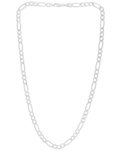 Italian Silver Chain Necklace In Metallic