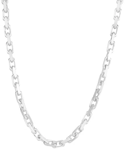 Italian Silver Chain Necklace In Gray