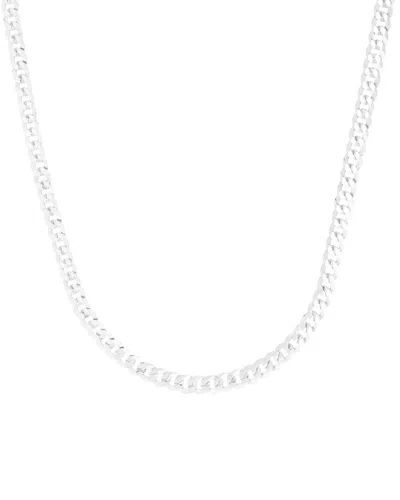Italian Silver Chain Necklace In Metallic