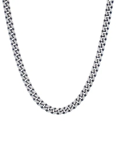 Italian Silver Chain Necklace In Metallic