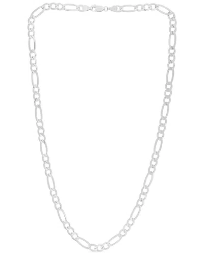 Italian Silver Chain Necklace In Metallic