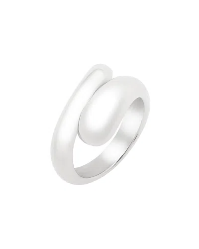 Italian Silver Chunky Bypass Ring In White