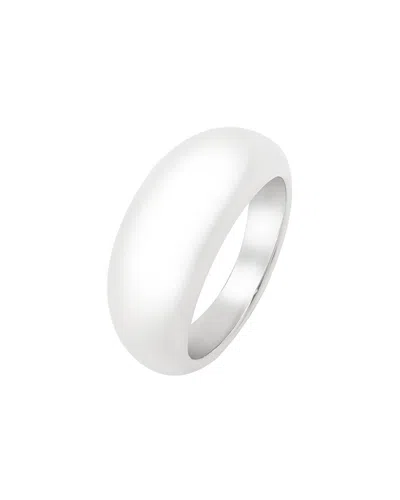 Italian Silver Chunky Ring In White