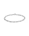 Italian Silver Circles & Mesh Link Bracelet