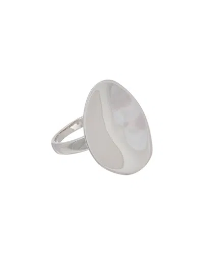 ITALIAN SILVER ITALIAN SILVER CONCAVE DISC RING