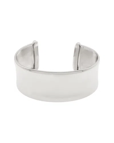 Italian Silver Cuff Bracelet In Gray