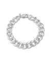 Italian Silver Curb Link Chain Bracelet