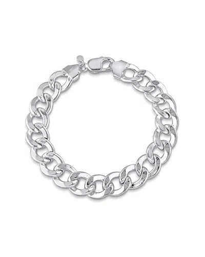 Italian Silver Curb Link Chain Bracelet
