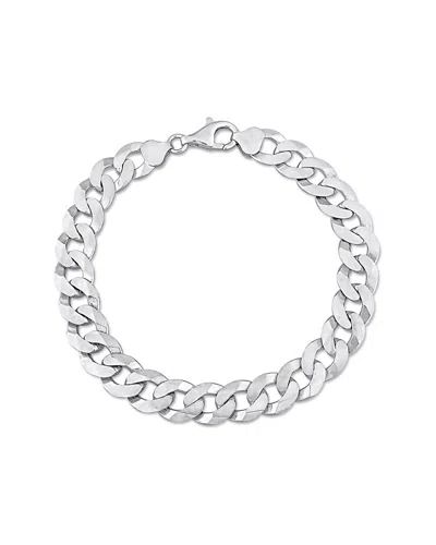 Italian Silver Curb Link Chain Bracelet