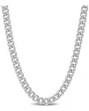 Italian Silver Curb Link Chain Necklace
