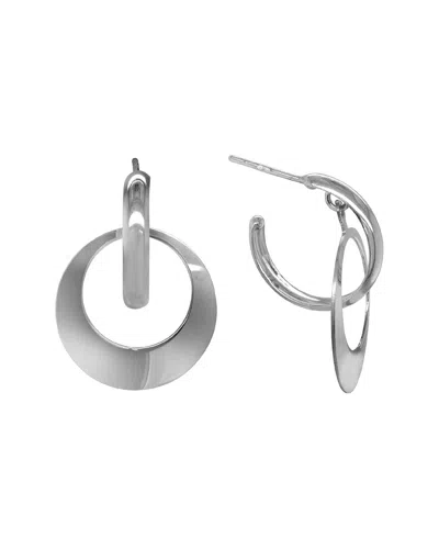 Italian Silver Dangle Earrings In Metallic