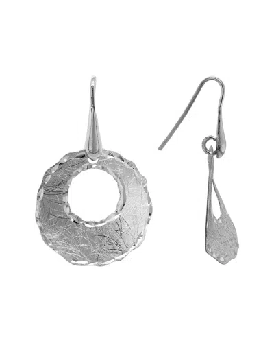 Italian Silver Dangle Earrings In White