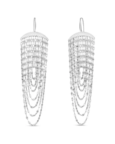 Italian Silver Dangle Earrings In Metallic