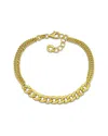 Italian Silver Double Row Bracelet