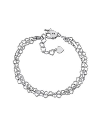 ITALIAN SILVER ITALIAN SILVER DOUBLE STRAND BRACELET