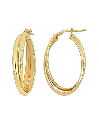 Italian Silver Entwined Hoops No Color No Color In Gold