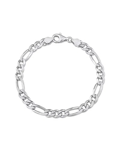 Italian Silver Figaro Chain Bracelet