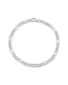 Italian Silver Figaro Chain Bracelet