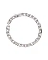 Italian Silver Flat Oval Link Bracelet