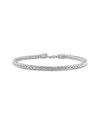 Italian Silver Foxtail Chain Bracelet