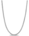 Italian Silver Foxtail Chain Necklace In Metallic