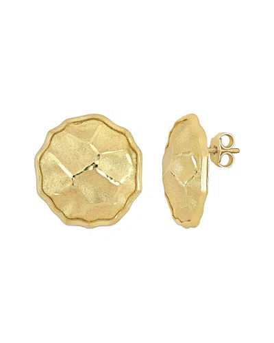 Italian Silver Hammered Disc Earrings