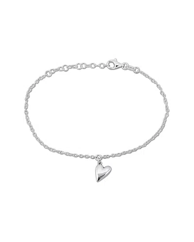 Italian Silver Heart Charm Bracelet