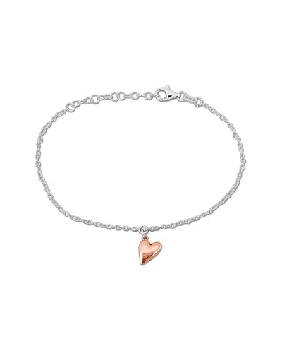 Italian Silver Heart Charm Bracelet