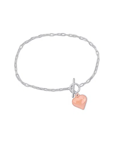 Italian Silver Heart Charm Bracelet