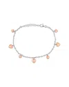 Italian Silver Heart Charm Bracelet