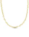 Italian Silver Heart Link Necklace