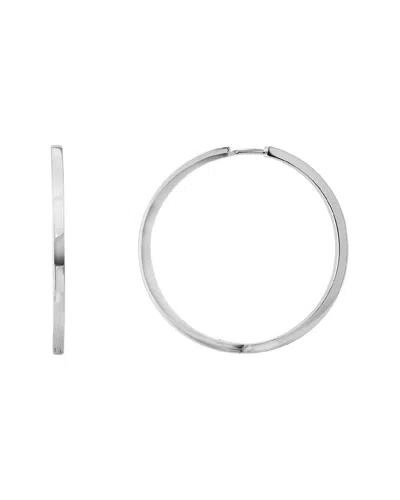 Italian Silver Hoops In Metallic