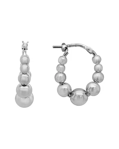 Italian Silver Hoops In Metallic